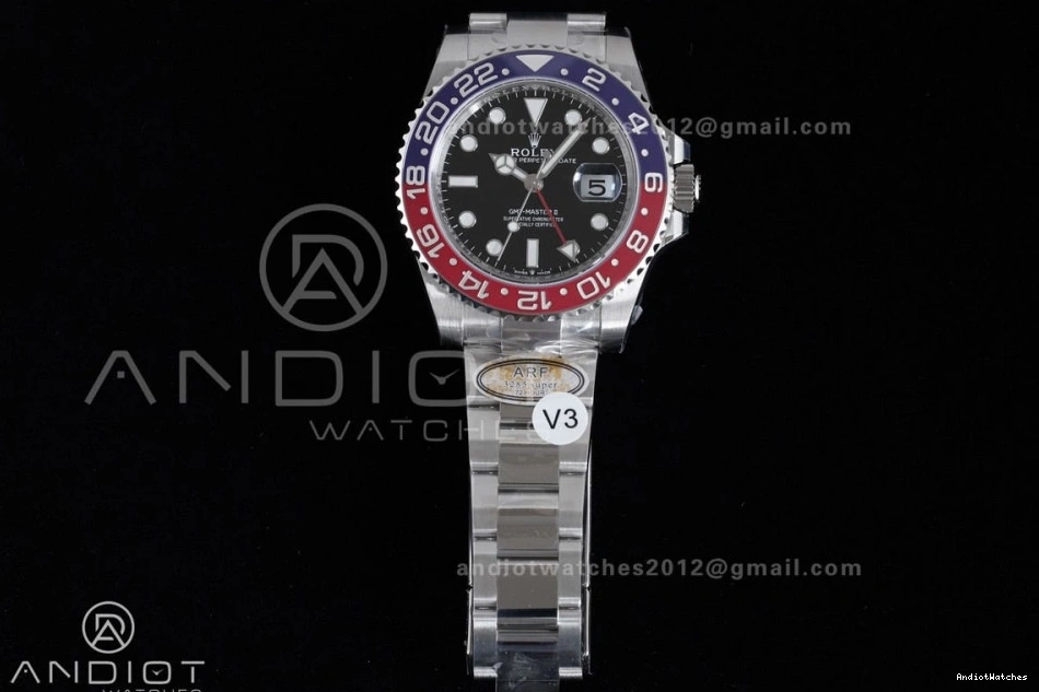 SH3285 V 1:1 Bezel BLRO Best New SS Pepsi OdorResistant Master (UV Edition II ARF ) On Oyster Bracelet 904L GMT 126710 858 0420